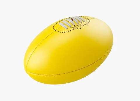 Aussie Rules Ball Yellow Stock Illustration