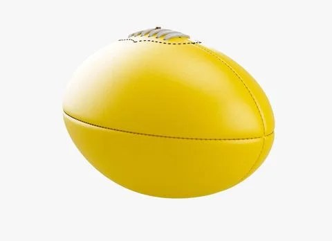 Aussie Rules Ball Yellow Stock Illustration
