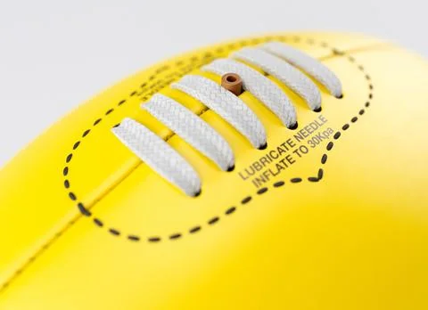 Aussie Rules Ball Yellow Stock Illustration