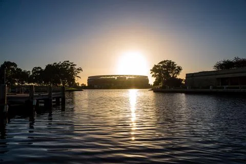 Aussie rules stadium Perth Foto stock