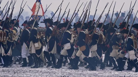AUSTERLITZ, CZECH REPUBLIC – 12/01/2018: Battle of Austerlitz Stock Footage 101562958