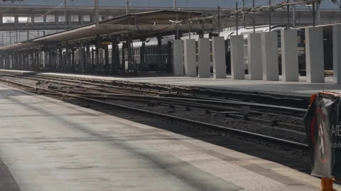 Austerlitz Station in Paris undergoing final stages of restoration on sunny day Video stock 306572895