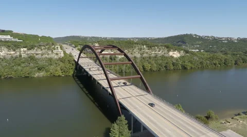 Austin 360 Bridge Aerial Stock-Footage 56440915