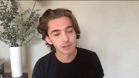Austin Abrams talks to Stefan Pape about his new movie Chemical Hearts - 2020 Video stock 138807585