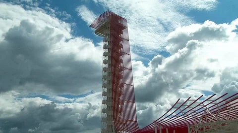 Austin B-Roll - COTA Circuit of the Americas Tower Time Lapse Video stock 95952818