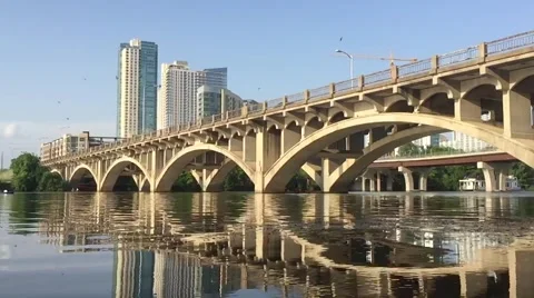 Austin Bridge with Skyline Stock Footage 50227672