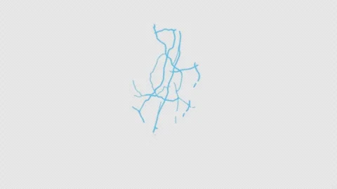 Austin City Line Map Self Drawing Animated Overlay, Alpha 4K Видео 340287167