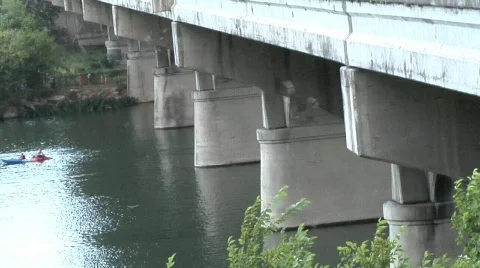 Austin Congress Bridge Bats Stock Footage 643168