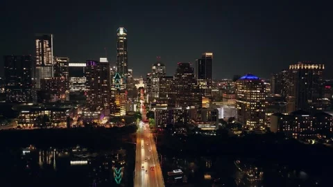 Austin Downtown at Night 2 Stock Footage 276964017