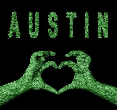 Austin Heart Hands Nature Stock Illustration