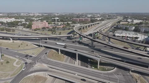 Austin I-35 highway - Aerial view 库存影片 327563553