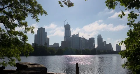 Austin River Skyline 스톡 동영상 123168505