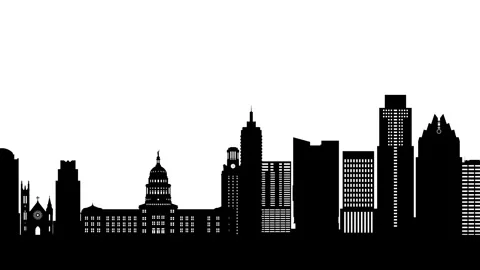 Austin skyline pan animation 4K Stock-Footage 315683749