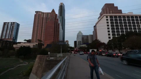 Austin Skyline Sunset timelapse Stock Footage 133016069