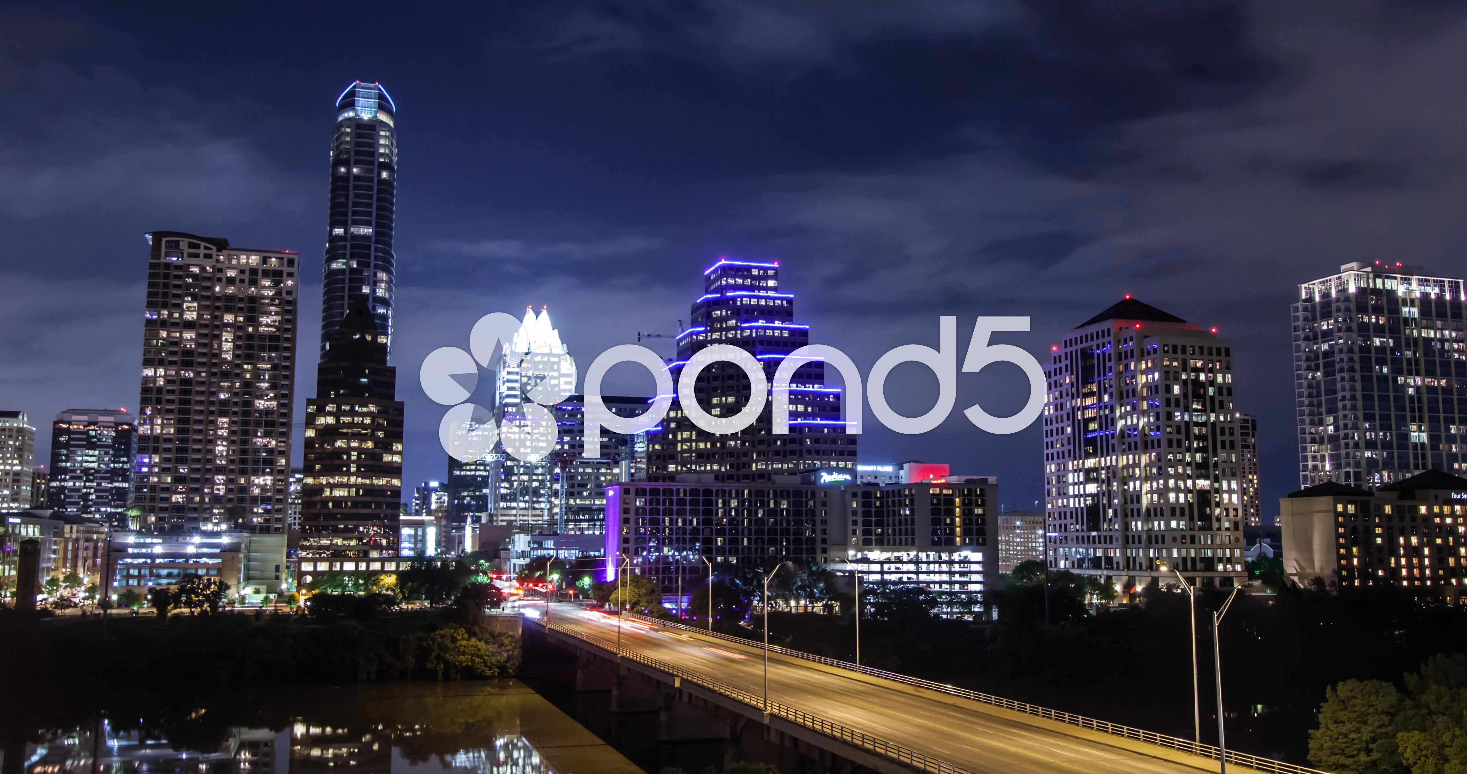 Austin Skyline Time-lapse Zoom Out | Stock Video | Pond5