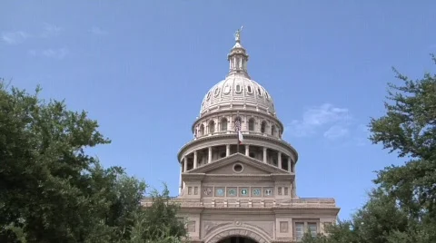 Austin State Capitol Building Stock Footage