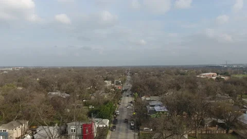 Austin Suburbs Day Drone Ease In 4k Stock Footage 145235646