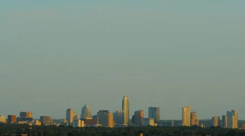 Austin Sunset Timelapse Long Lens Stock Footage