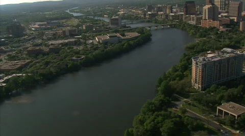 Austin Texas Aerials Stock Footage 291047