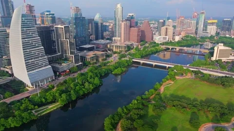 Austin, Texas Fly Away 動画素材 300132581