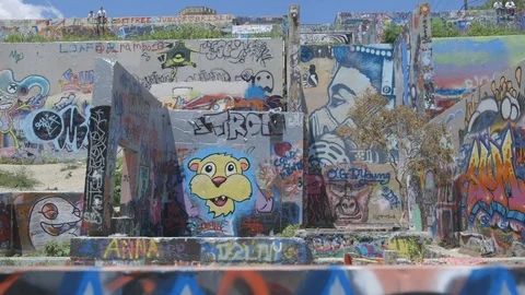 Austin Texas Graffiti Wall Stock Footage 106833192