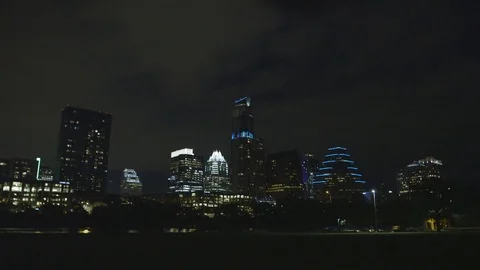 Austin Texas at Night Stock Footage 106833296