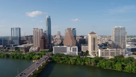 skyline drone video