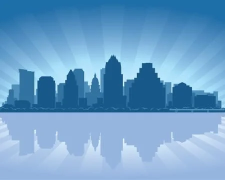 Austin, texas skyline Ilustración de archivo