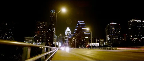 Austin Texas Skyline at Night Video stock 99653944