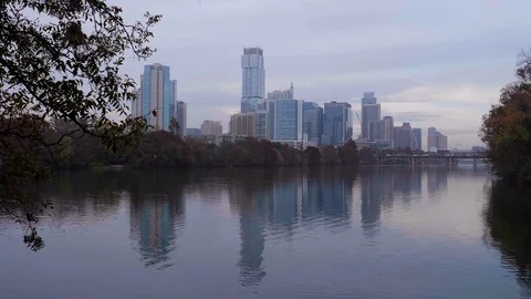 Austin Texas Skyline Slow Stock Footage 120543089
