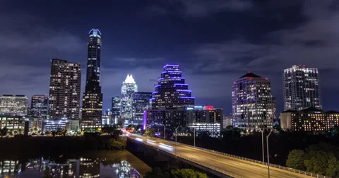 Austin Texas Skyline Time-Lapse Stock Footage 39450457