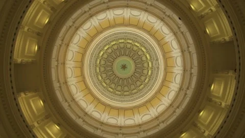 Austin The Texas State Capitol Interior Ceiling Star Stock-Footage 134993633