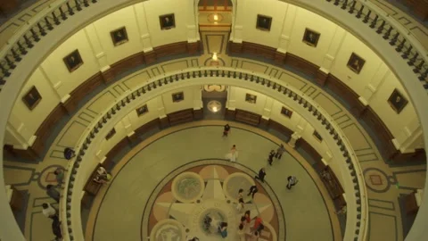 Austin The Texas State Capitol Interior Stock Footage 134993854