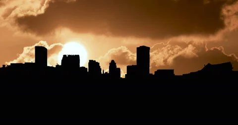 Austin Texas Timelapse Cloudy Sunset Time Lapse Stock Footage 148039331