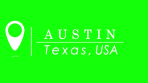 AUSTIN, Texas, USA. GPS navigation location icon Stock Footage 310719947