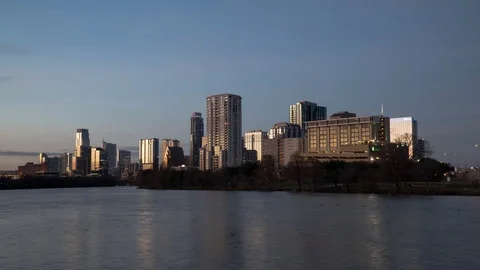 Austin Timelapse Sunset Stock Footage 100829224