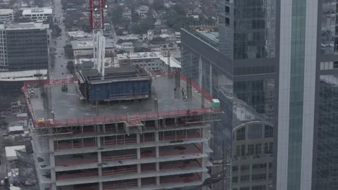 Austin TX - High-Rise Construction - Aerial Orbit Stock Footage 321272684