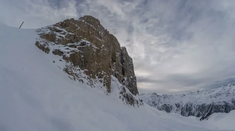 Austrain Alps rock wall 4K ultra HD Stock Footage 36687716
