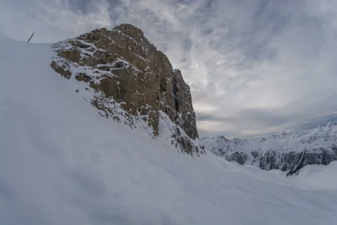 Austrain Alps rock wall 6K Stock Footage 36687903
