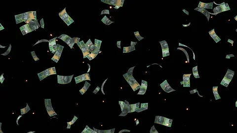 Australia 100 dollar note particle light glow animation Vídeo Stock 147581970