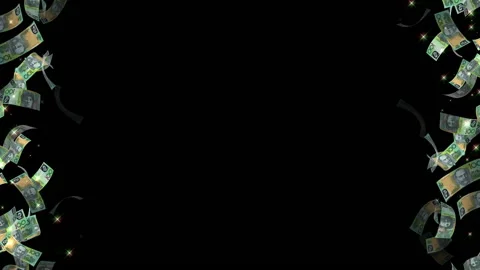 Australia 100 dollar note particle light glow animation Stock Footage 147582576