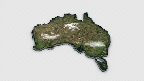 Australia 3D Country Map Animation Transparent Alpha Video stock 279499400