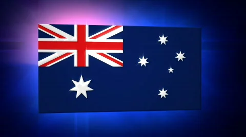 Australia 3d Flag Stock Footage 866948