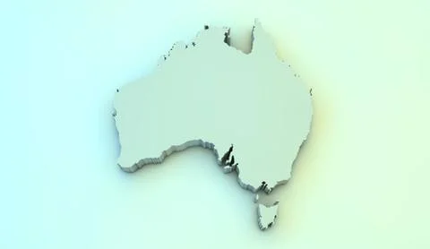 Australia 3d map Stock Illustration