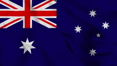 Australia 4K waving flag in loop Stock Footage 139565452