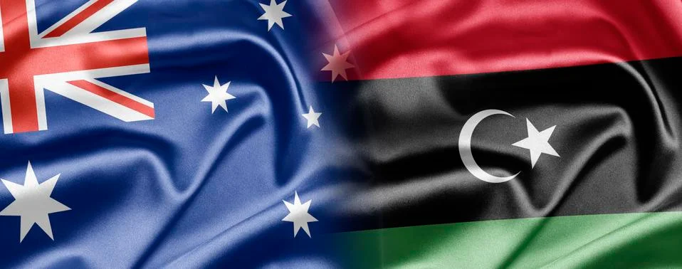 Australia and libya Stock Illustration