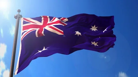 Australia animated flag pack in 3D and green screen Stock Footage 117190229