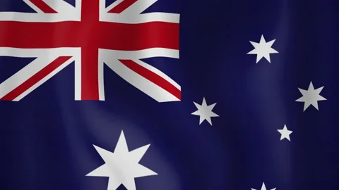 Australia animated flag. Seamless loop. 4K 스톡 동영상 145424703