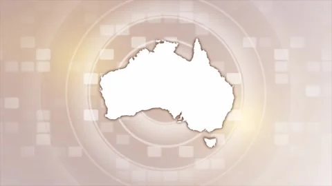 Australia Animated Map Stock Footage 275595474