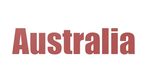 Australia Animated Wordcloud Isolated Stock Footage 107248639